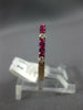 .39CT DIAMOND & AAA RUBY 14KT ROSE GOLD ROUND 2MM SEMI ETERNITY ANNIVERSARY RING
