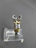 ESTATE .37CT DIAMOND 18KT 2TONE GOLD SEMI BEZEL SEMI MOUNT ENGAGEMENT RING #4674