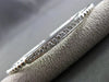 ESTATE .30CT DIAMOND 14KT WHITE GOLD BEAD 3D CLASSIC FLEXIBLE BANGLE BRACELET
