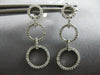 .38CT DIAMOND 14KT WHITE GOLD 3D CLASSIC CIRCLE OF LIFE JOURNEY HANGING EARRINGS
