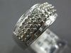 ESTATE WIDE 1.52CT DIAMOND 18KT WHITE GOLD 3D ROUND & BAGUETTE ANNIVERSARY RING