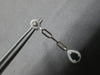 .78CT DIAMOND & AAA SAPPHIRE 14KT WHITE GOLD PEAR SHAPE & ROUND HANGING EARRINGS
