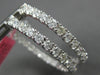 LARGE 3.92CT DIAMOND 18K WHITE GOLD 3D CLASSIC ROUND INSIDE OUT HANGING EARRINGS