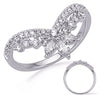 .62CT DIAMOND 14KT WHITE GOLD 3D ROUND & MARQUISE DOUBLE V BUTTERFLY LOVE RING