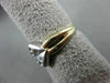 ESTATE WIDE DIAMOND 14KT WHITE & YELLOW GOLD 6 STONE ETOILE SQUARE RING #21399