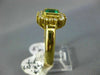 1.12CT DIAMOND & AAA EMERALD 18KT YELLOW GOLD SQUARE HALO BEZEL ENGAGEMENT RING