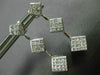 ESTATE 1.50CT PRINCESS DIAMOND 14K WHITE GOLD PAST PRESENT FUTURE EARRINGS 19039