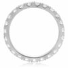 ESTATE 1.62CT DIAMOND 14KT WHITE GOLD 3D ETERNITY SHARE PRONG ANNIVERSARY RING