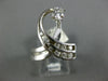 LARGE .71CT DIAMOND 14KT WHITE GOLD 3D SOLITAIRE LOVE KNOT INFINITY FUN RING