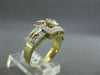 ESTATE WIDE .70CT SQUARE BEZEL DIAMOND 14KT W&Y GOLD ENGAGEMENT RING #18676