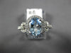 ESTATE 1.28CT DIAMOND & AAA AQUAMARINE 14KT WHITE GOLD FILIGREE ENGAGEMENT RING