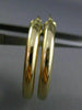 ESTATE 14KT YELLOW GOLD CLASSIC HANGING HOOP EARRINGS 25mm X 3mm WIDE #25137