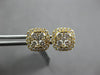 .68CT DIAMOND 18KT YELLOW GOLD 3D CLASSIC INVISIBLE SQUARE HALO STUD EARRINGS