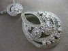 ANTIQUE LARGE 2.60CT DIAMOND 14K WHITE GOLD MILGRAIN FLOWER CLUSTER PENDANT 2075