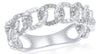 .15CT DIAMOND 14KT WHITE GOLD 3D CLASSIC MULTI LINK LOVE KNOT ANNIVERSARY RING