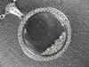 ESTATE LARGE 1.06CT DIAMOND 18KT WHITE GOLD 3D CIRCLE OF LIFE FLOATING PENDANT