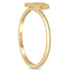ESTATE 14KT YELLOW GOLD 3D CLASSIC HASHTAG # DAINTY FUN LOVE RING