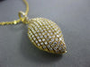 ESTATE LARGE 1.39CT DIAMOND 18KT YELLOW GOLD 3D MULTI ROW MARQUISE SHAPE PENDANT