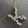 ESTATE LARGE 1.12CT DIAMOND 14KT YELLOW GOLD 3D CLASSIC K INITIAL FUN NECKLACE