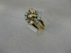 WIDE ESTATE DIAMOND 14K WHITE YELLOW GOLD COCKTAIL ROPE KNOT RING F/G VVS #19483