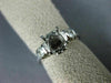 ESTATE 24CT DIAMOND 18KT WHITE GOLD HEART ROUND SEMI MOUNT ENGAGEMENT RING #1671