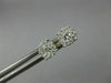 ESTATE .33CT DIAMOND 14KT 2 TONE GOLD ROUND SOLITAIRE HALO CLUSTER STUD EARRINGS
