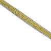 GIA LARGE 28.05CT WHITE & FANCY YELLOW DIAMOND 18KT 2 TONE GOLD TENNIS BRACELET