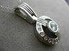 ESTATE .73CT DIAMOND 14KT WHITE GOLD 3D CIRCLE OF LOVE SOLITAIRE PENDANT #7554