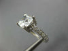 ESTATE WIDE 3.0CT AAA CZ 14K WHITE GOLD 3D CLASSIC CUSHION & ROUND RING #26881