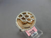 WIDE .38CT DIAMOND 14KT WHITE & ROSE GOLD ROUND FILIGREE WEB CIRCULAR FUN RING