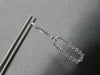 ESTATE .83CT DIAMOND 14K WHITE GOLD CLASSIC OPEN OVAL LEVERBACK HANGING EARRINGS