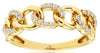 ESTATE .21CT DIAMOND 14KT YELLOW GOLD 3D ROUND LOVE KNOT ANNIVERSARY RING