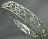 WIDE 1.79CT DIAMOND 18KT WHITE GOLD 3D OPEN FILIGREE MULTI HEART BANGLE BRACELET