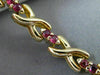 ANTIQUE WIDE 1.30 AAA RUBY 14K YELLOW GOLD 3D CLASSIC " X " LOVE BRACELET #22665