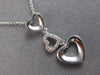 .06CT DIAMOND 14KT WHITE GOLD 3D OPEN HEART JOURNEY PAST PRESENT FUTURE PENDANT