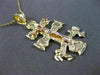 ANTIQUE 14KT YELLOW & ROSE GOLD 3D HANDCRAFTED CRUCIFIX CROSS PENDANT #24291