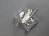 ESTATE .20CT DIAMOND 18KT WHITE GOLD 3D CLASSIC DOUBLE BAR CRISS CROSS LOVE RING