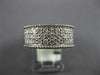LARGE 1.70CT DIAMOND 14K WHITE GOLD 3 ROW PAVE FILIGREE WEDDING ANNIVERSARY RING