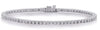 ESTATE 3CT DIAMOND 14KT WHITE GOLD 3D FOUR PRONG ROUND ETERNITY TENNIS BRACELET