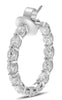ESTATE 5.60CT DIAMOND 18KT WHITE GOLD CLASSIC OVAL INSIDE OUT HANGING EARRINGS