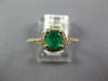 .87CT DIAMOND & AAA EMERALD 14KT YELLOW GOLD SQUARE HALO FRIENDSHIP PROMISE RING