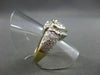 ESTATE LARGE 1.0CT DIAMOND 14K WHITE & YELLOW GOLD HEART FUN RING STUNNING 22372