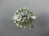ESTATE EXTRA LARGE 2.46CT DIAMOND PLATINUM 3D MULTI SHAPE FLOWER ENGAGEMENT RING