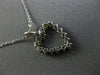 ESTATE SMALL .30CT DIAMOND 14KT WHITE GOLD 3D OPEN HEART FLOATING LOVE PENDANT