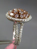 ESTATE 2.66CT PINK & WHITE DIAMOND 18KT 2 TONE GOLD 3D MULTI SHAPE FILIGREE RING
