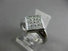 ESTATE .86CT PRINCESS DIAMOND 18KT WHITE GOLD 3D SQUARE INVISIBLE PROMISE RING