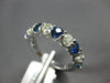 LARGE 1.64CT DIAMOND & AAA SAPPHIRE 14K WHITE GOLD SHARED PRONG ANNIVERSARY RING