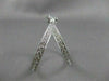 ESTATE 3.50CT DIAMOND HOOP INSIDE OUT 18K WHITE GOLD 33MM FILIGRE EARRINGS 20167
