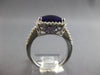 LARGE 6.03CT DIAMOND & AAA AMETHYST 14KT WHITE GOLD 3D CUSHION & ROUND HALO RING