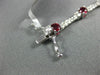 ESTATE 4.28CT DIAMOND & AAA RUBY 18KT WHITE GOLD CLASSIC JOURNEY TENNIS BRACELET